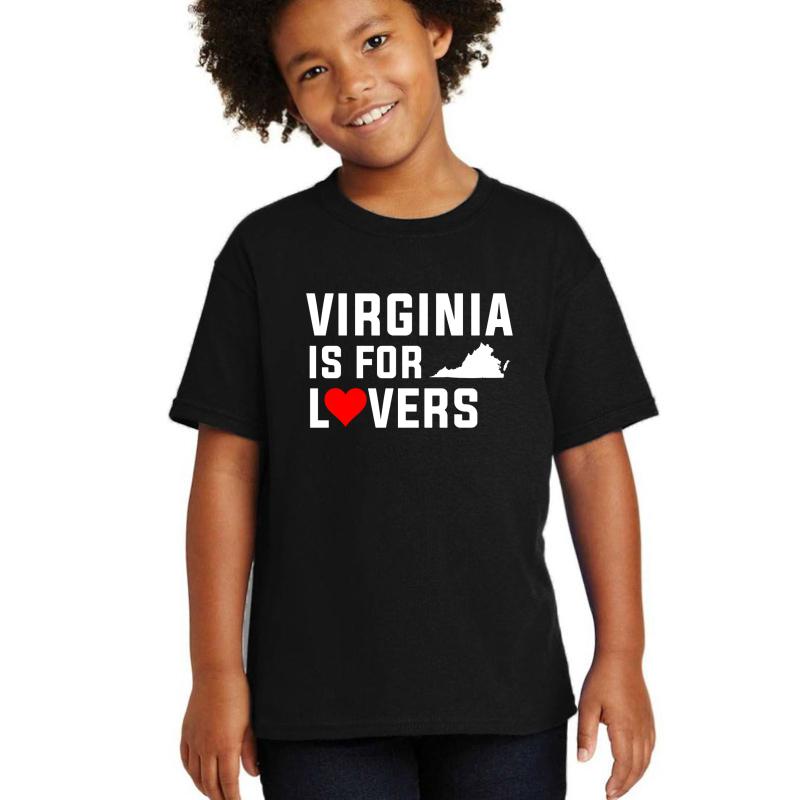 Virginia Is For The Lovers Shirt Youth T-Shirt Boy Black