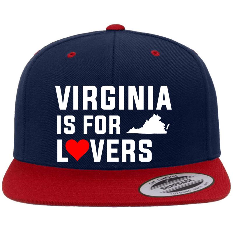 Virginia Is For The Lovers Shirt Premium Flat Bill Snapback Cap  Navy