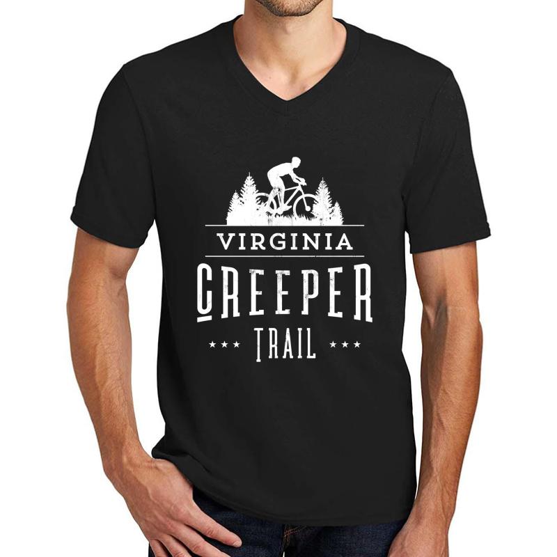 Virginia Creeper Trail  Unisex V-Neck T-Shirt Men Black