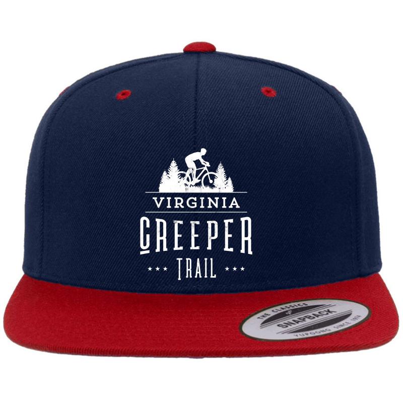 Virginia Creeper Trail  Premium Flat Bill Snapback Cap  Navy