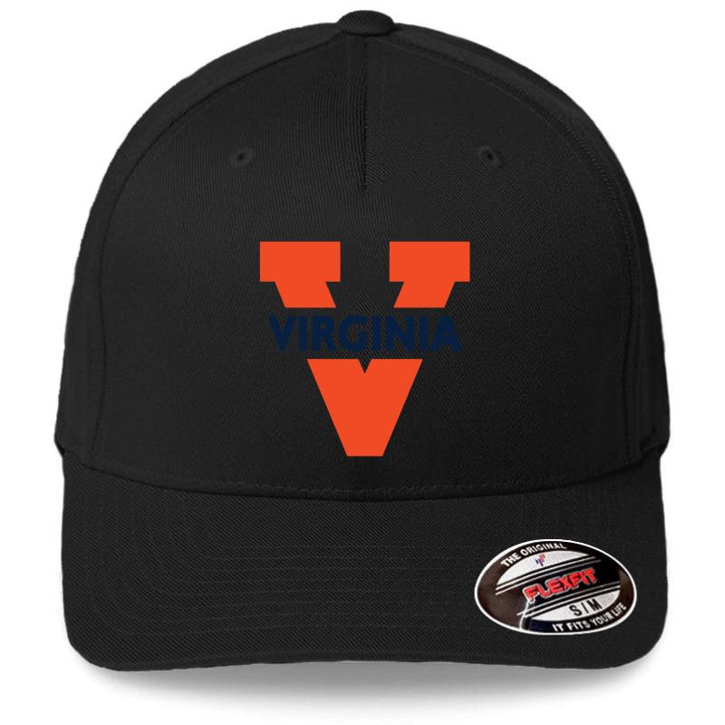 Virginia Cavaliers Logo Flexfit Baseball Cap  Black