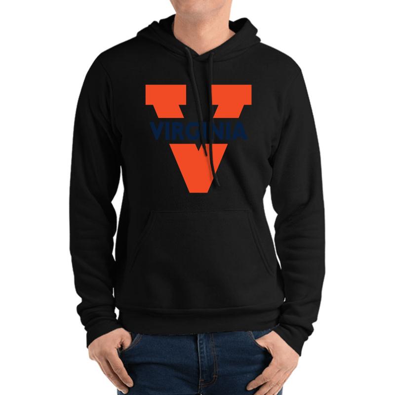 Virginia Cavaliers Logo Unisex Hooded Sweatshirt Men Black