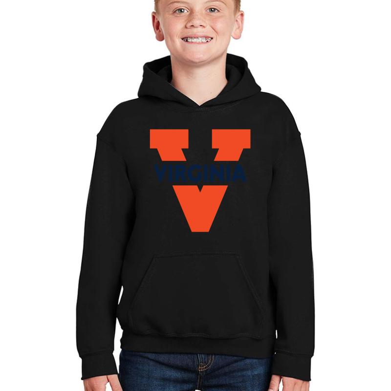 Virginia Cavaliers Logo Youth Hooded Sweatshirt Boy Black