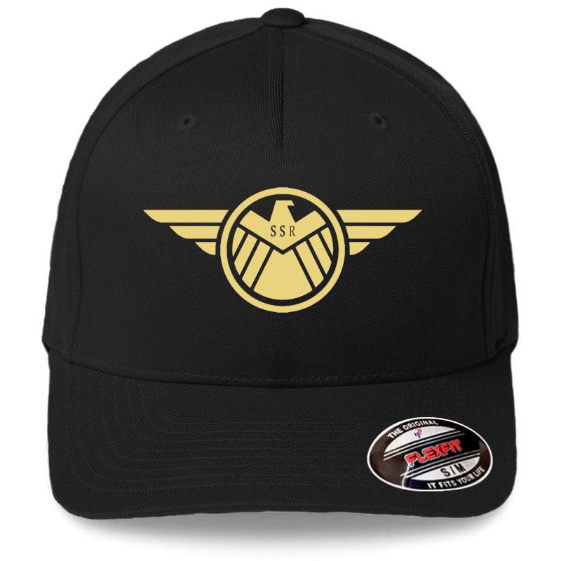 Agent Carter - Gold Wings Flexfit Baseball Cap  Black