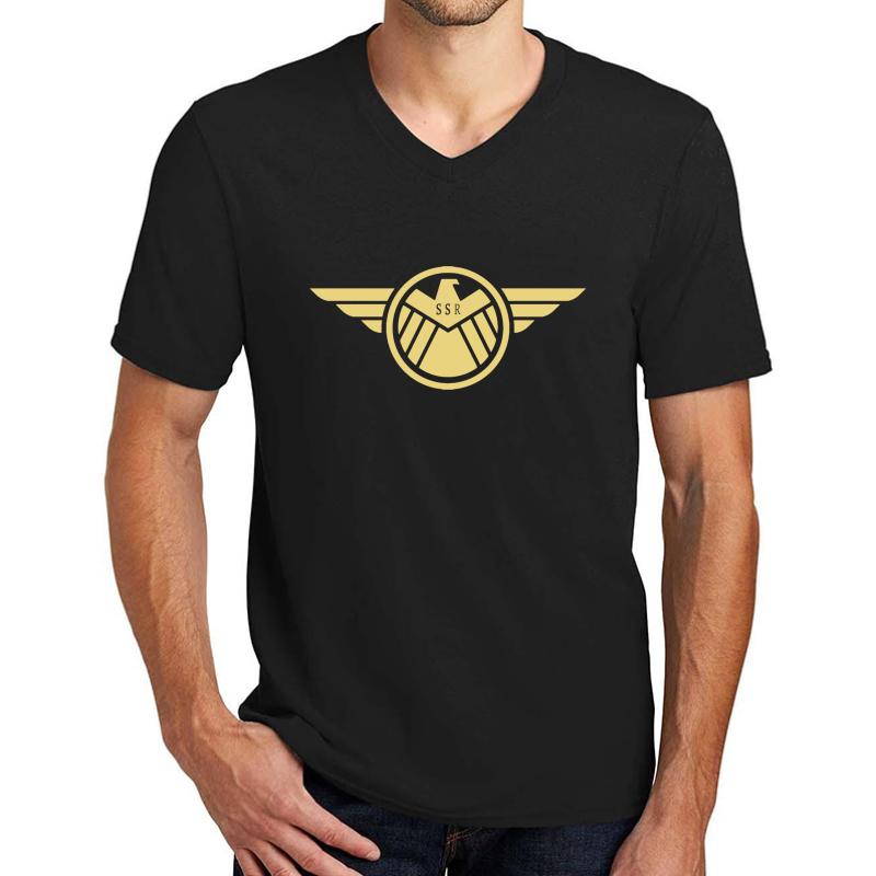 Agent Carter - Gold Wings Unisex V-Neck T-Shirt Men Black