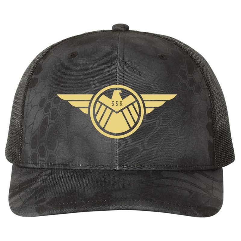 Agent Carter - Gold Wings Richardson Premium Trucker Snapback Cap  Kryptek Typhon Black