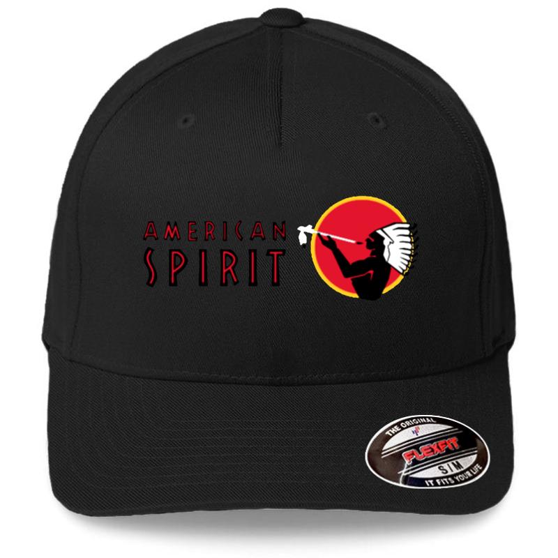 American Spirit Logo Flexfit Baseball Cap  Black