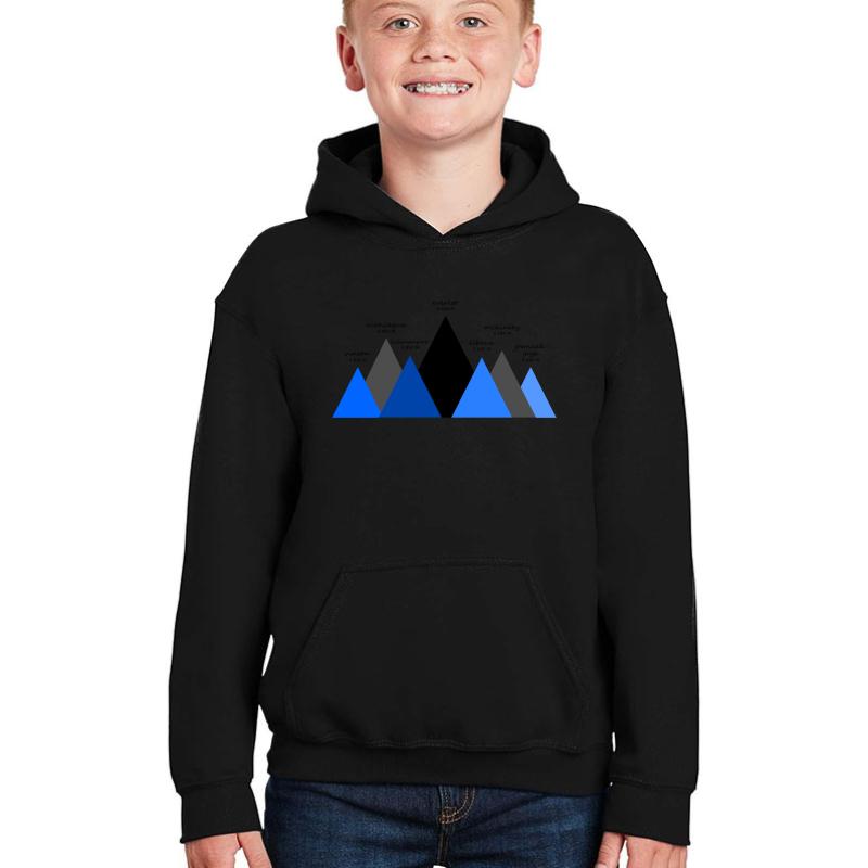 The Seven Mountain Summits Youth Hooded Sweatshirt Boy Black