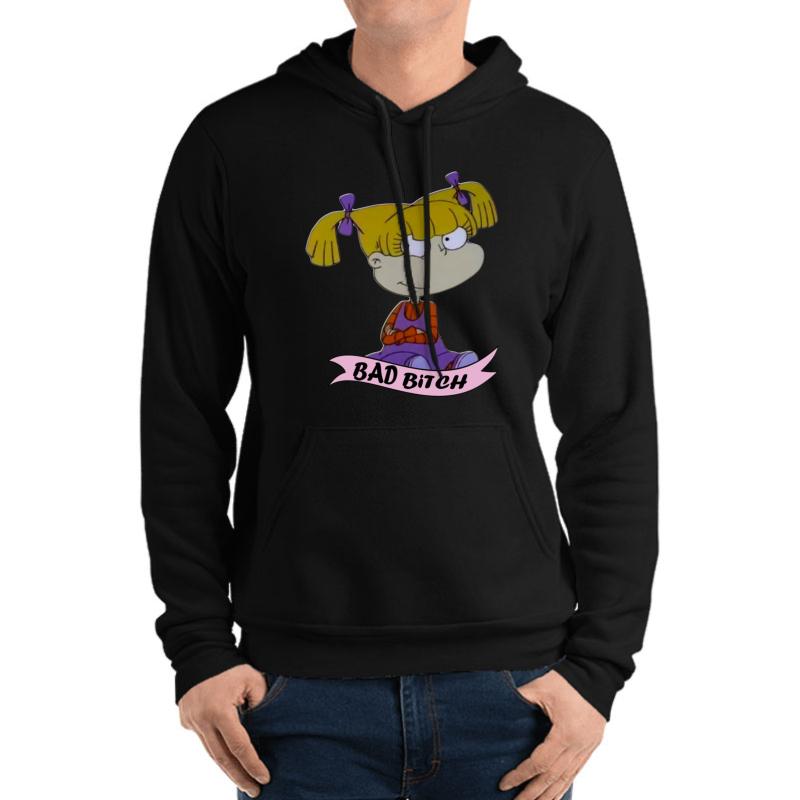 Angelica Pickles Unisex Hooded Sweatshirt Men Black