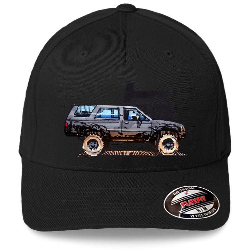 1St Gen 4Runner Trd - Grey Flexfit Baseball Cap  Black