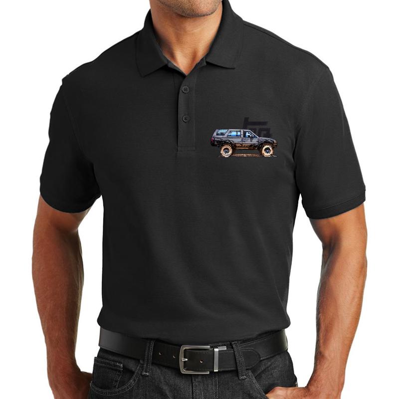 1St Gen 4Runner Trd - Grey Unisex Polo Jersey Sport Shirt Men Black