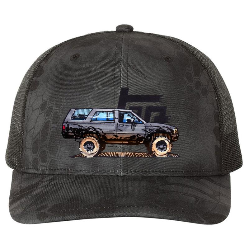 1St Gen 4Runner Trd - Grey Richardson Premium Trucker Snapback Cap  Kryptek Typhon Black