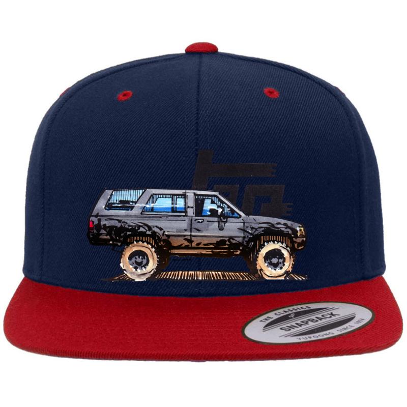 1St Gen 4Runner Trd - Grey Premium Flat Bill Snapback Cap  Navy