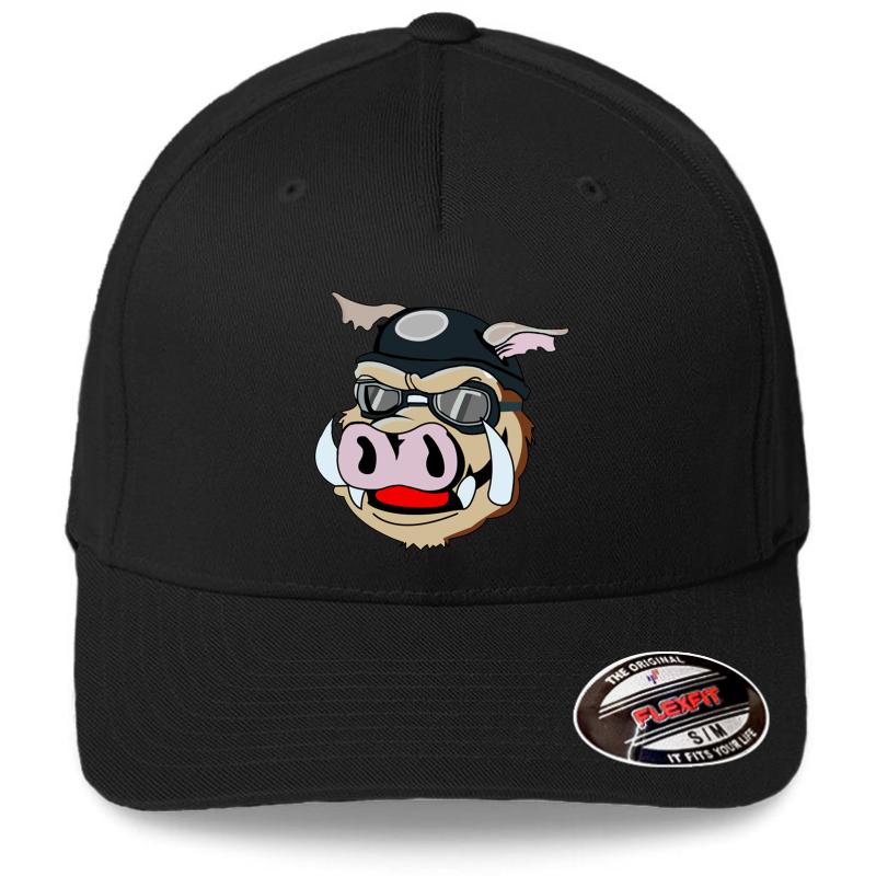 Wild Hogs Logo Flexfit Baseball Cap  Black