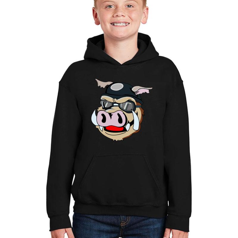 Wild Hogs Logo Youth Hooded Sweatshirt Boy Black