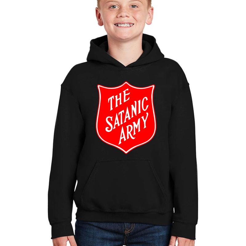 The Satanic Army Youth Hooded Sweatshirt Boy Black