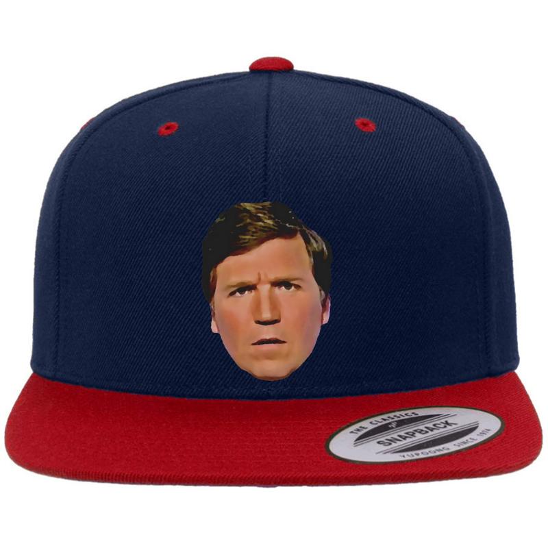 You Can't Cuck The Tuck! - Tucker Carlson Premium Flat Bill Snapback Cap  Navy