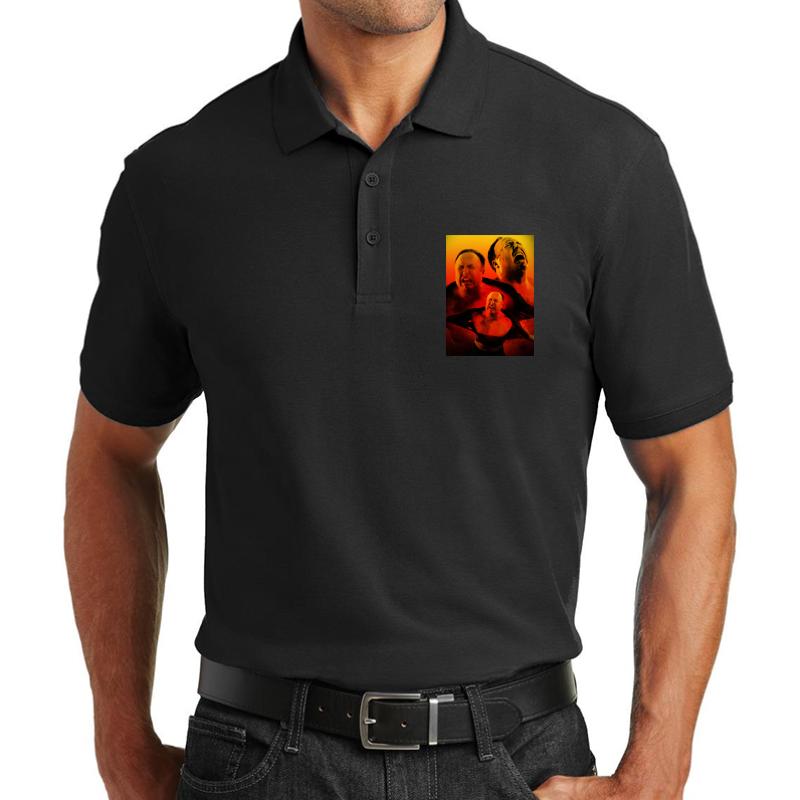 Alex Jones Is Angry Unisex Polo Jersey Sport Shirt Men Black