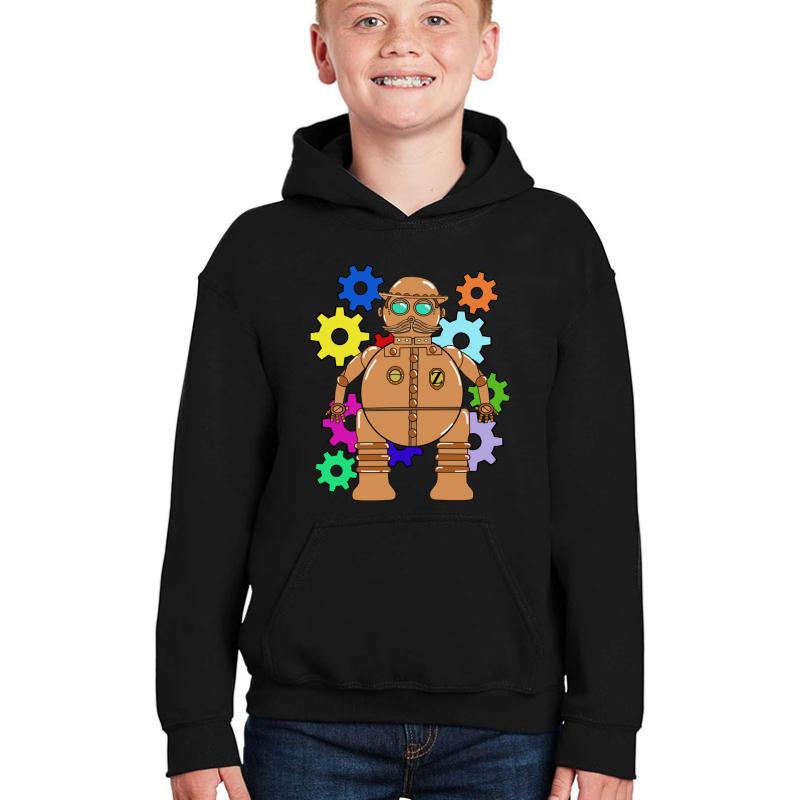 Tik-Tok Of Oz Youth Hooded Sweatshirt Boy Black