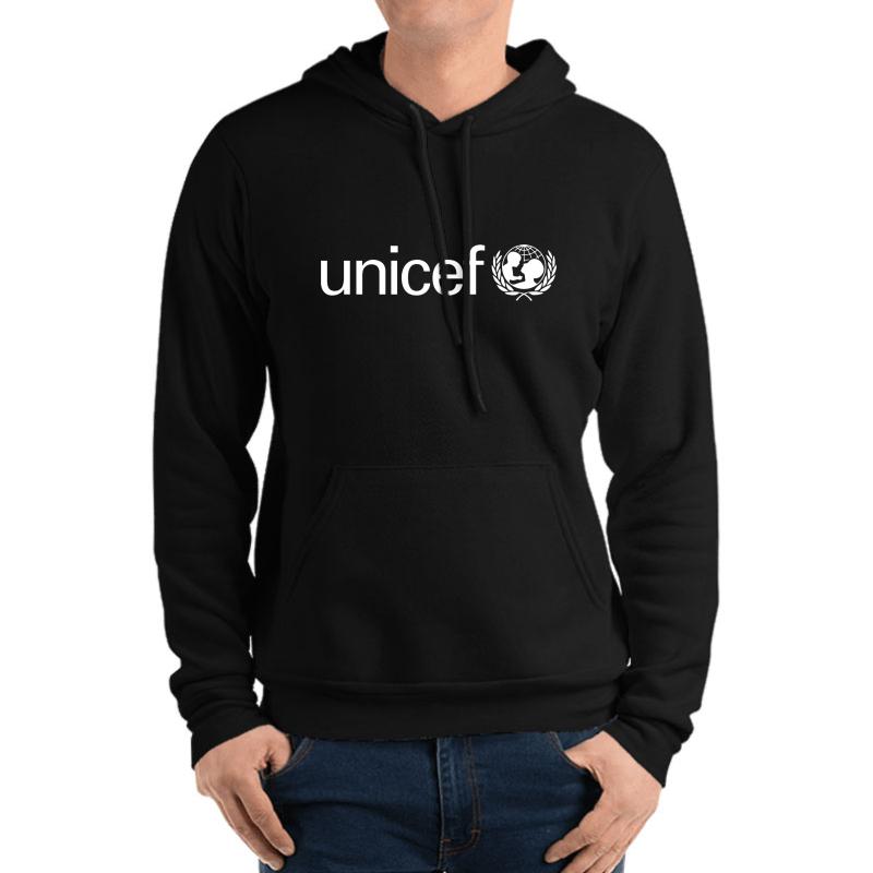 Unicef By James Art Unisex Hooded Sweatshirt Men Black