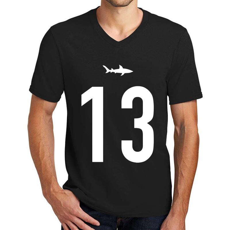 Willie Beamen 13 Miami Sharks Football Unisex V-Neck T-Shirt Men Black