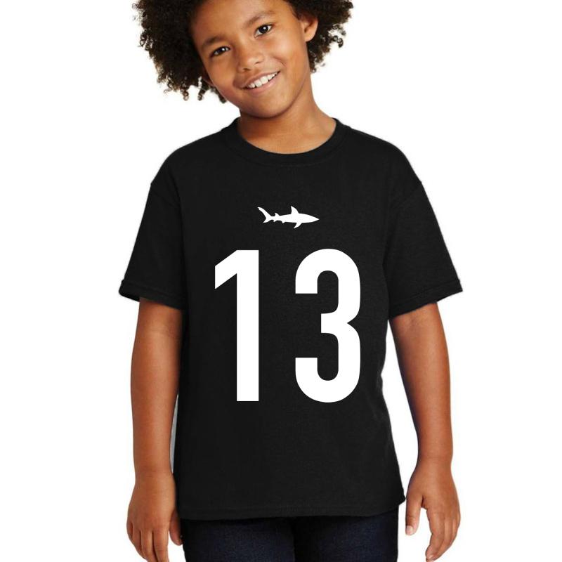 Willie Beamen 13 Miami Sharks Football Youth T-Shirt Boy Black