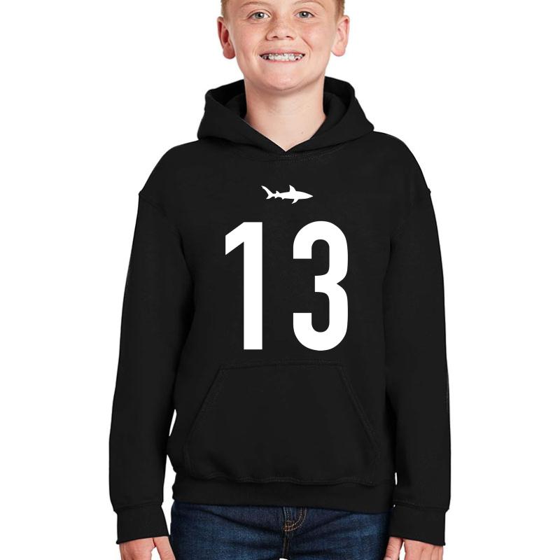 Willie Beamen 13 Miami Sharks Football Youth Hooded Sweatshirt Boy Black