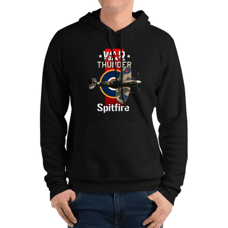 War Thunder Spitfire Unisex Hooded Sweatshirt Men Black