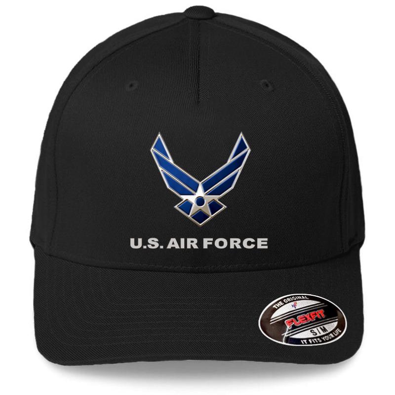 Air Force Flexfit Baseball Cap  Black