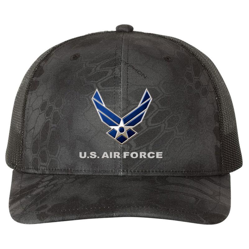 Air Force Richardson Premium Trucker Snapback Cap  Kryptek Typhon Black