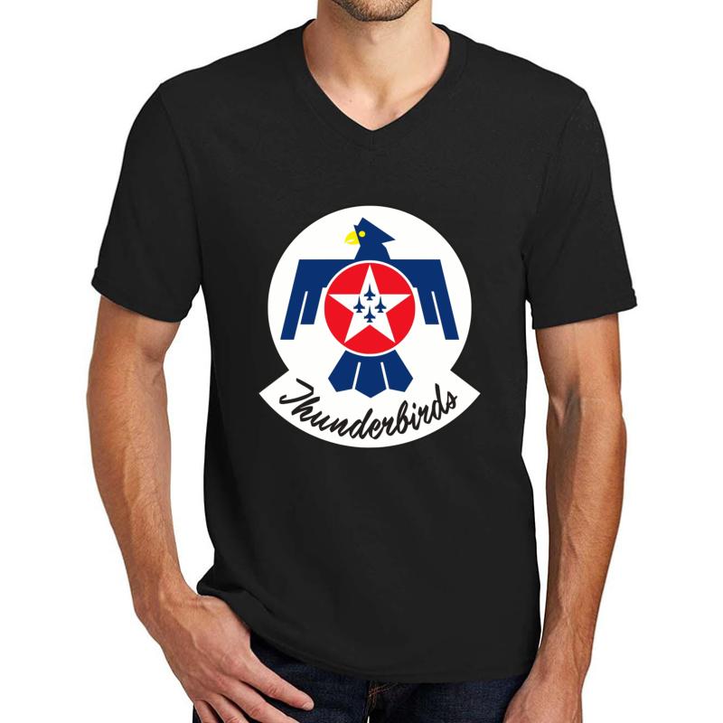 United States Air Force Thunderbirds Unisex V-Neck T-Shirt Men Black