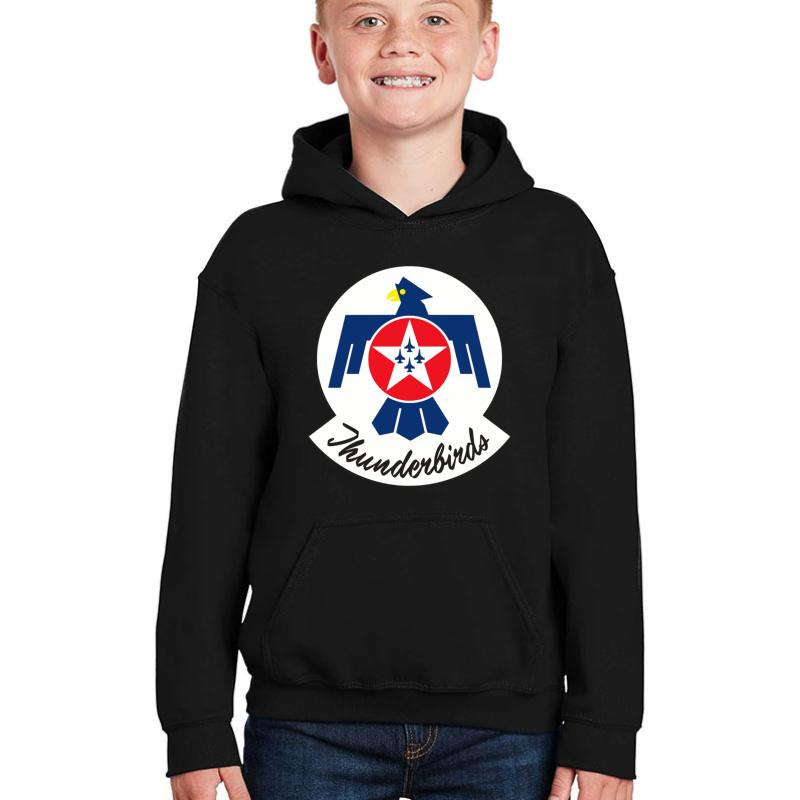 United States Air Force Thunderbirds Youth Hooded Sweatshirt Boy Black