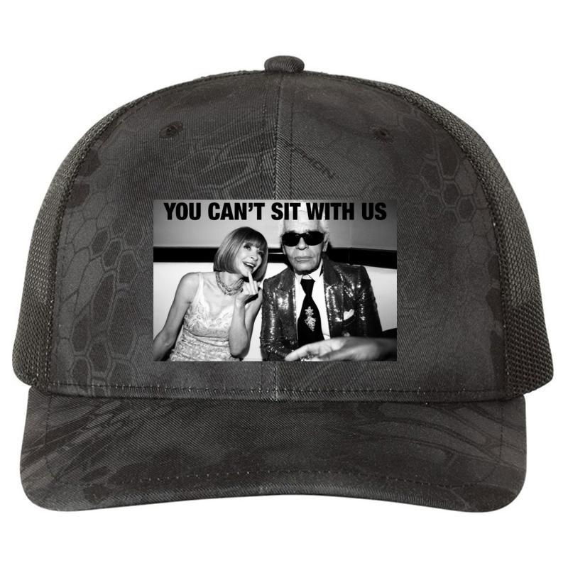 You Can T Sit With Us Anna Wintour Karl Lagerfeld Richardson Premium Trucker Snapback Cap  Kryptek Typhon Black