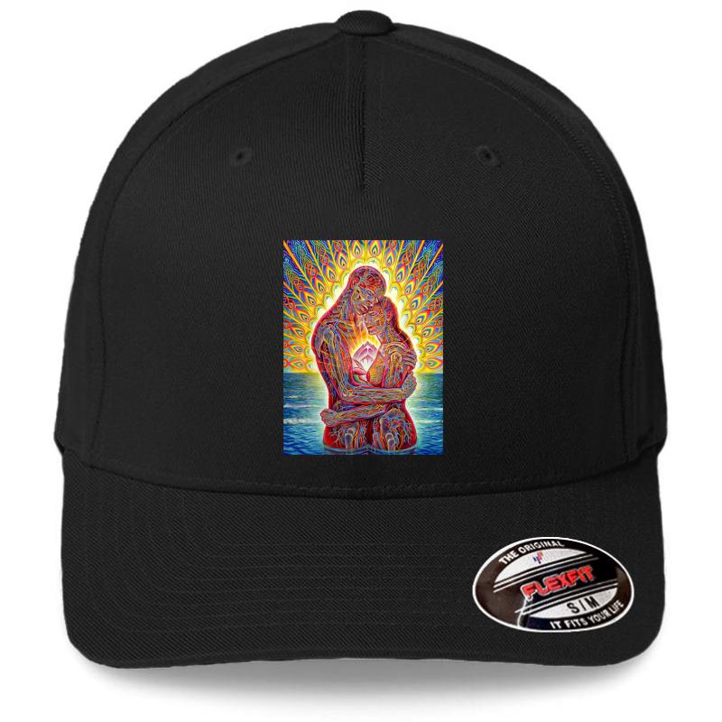 Alex Grey My Love Flexfit Baseball Cap  Black