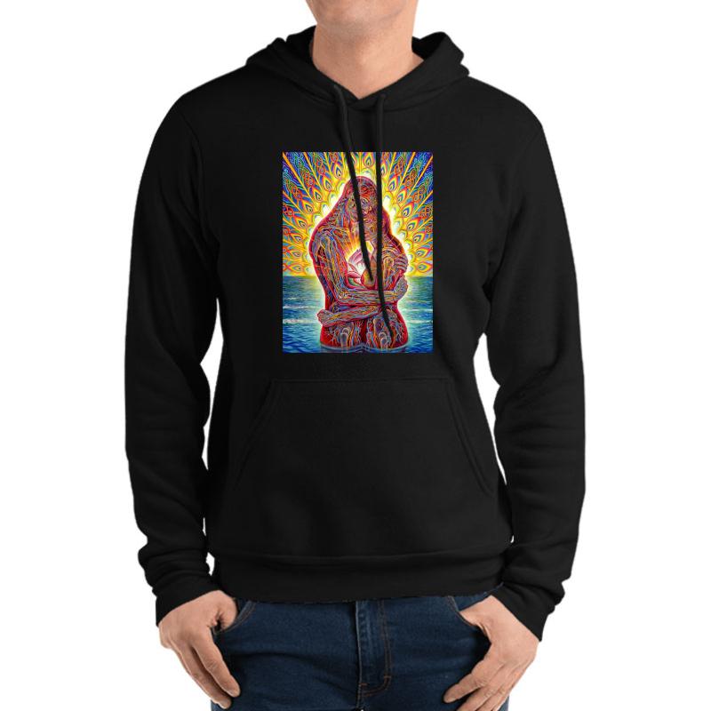 Alex Grey My Love Unisex Hooded Sweatshirt Men Black