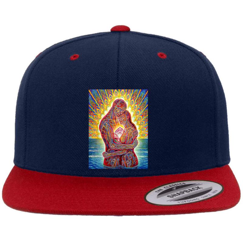 Alex Grey My Love Premium Flat Bill Snapback Cap  Navy