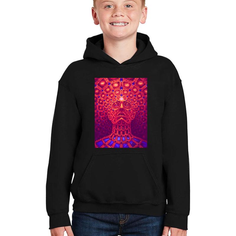 Alex Grey Syle 2018 Youth Hooded Sweatshirt Boy Black