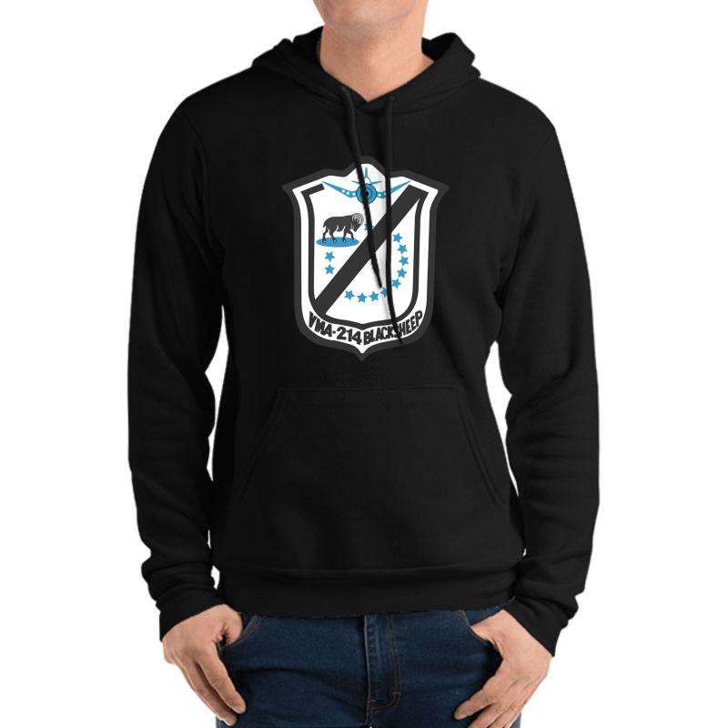 Vmf-214 Emblem Unisex Hooded Sweatshirt Men Black