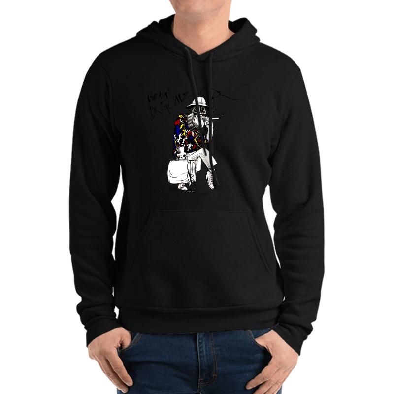 Vintage Dr. Gonzo Fear And Loathing Unisex Hooded Sweatshirt Men Black