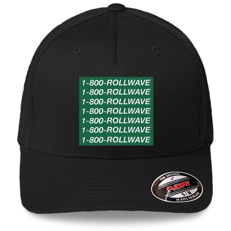 1-800-Rollwave ?ÿTulane University Hotline Bling Flexfit Baseball Cap  Black