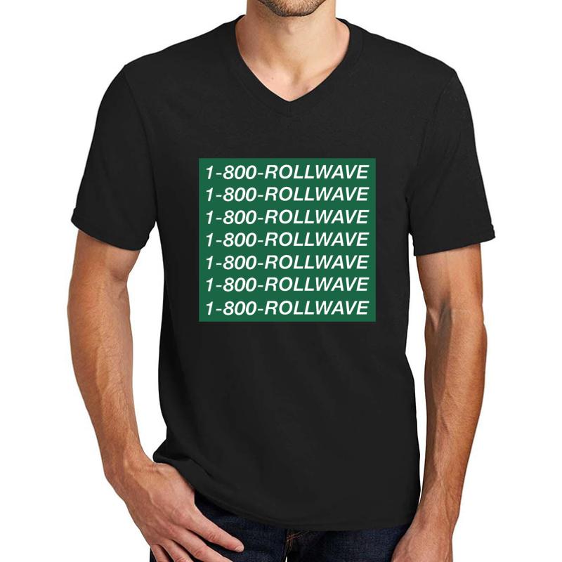 1-800-Rollwave ?ÿTulane University Hotline Bling Unisex V-Neck T-Shirt Men Black