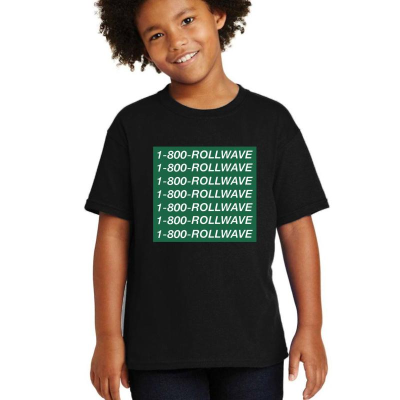 1-800-Rollwave ?ÿTulane University Hotline Bling Youth T-Shirt Boy Black