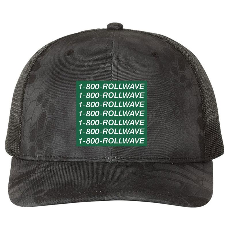 1-800-Rollwave ?ÿTulane University Hotline Bling Richardson Premium Trucker Snapback Cap  Kryptek Typhon Black