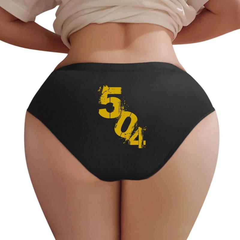 504 New Orleans Nola Shirts Iphone Cases Mugs Tablets Women Underwear Panties Women Black