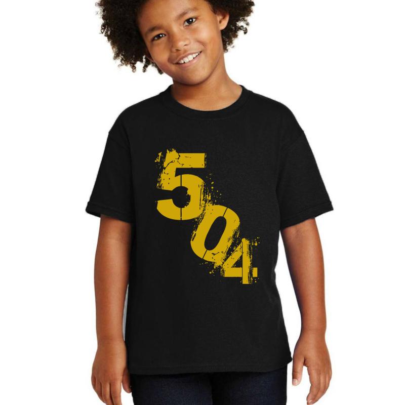 504 New Orleans Nola Shirts Iphone Cases Mugs Tablets Youth T-Shirt Boy Black