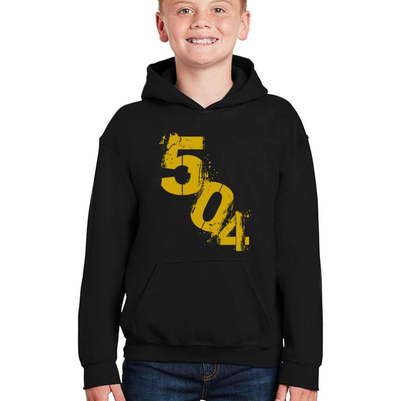 504 New Orleans Nola Shirts Iphone Cases Mugs Tablets Youth Hooded Sweatshirt Boy Black