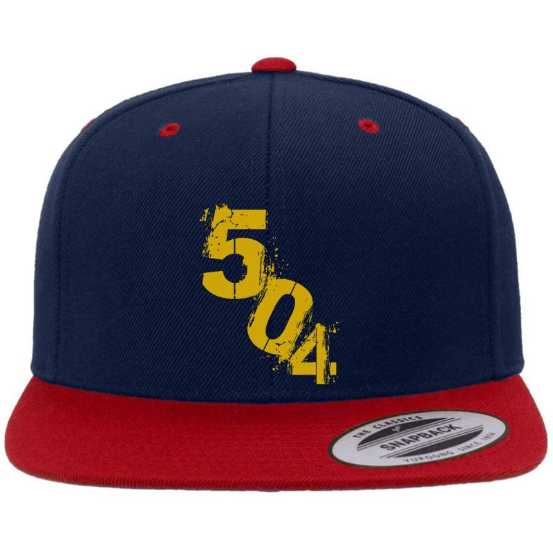 504 New Orleans Nola Shirts Iphone Cases Mugs Tablets Premium Flat Bill Snapback Cap  Navy