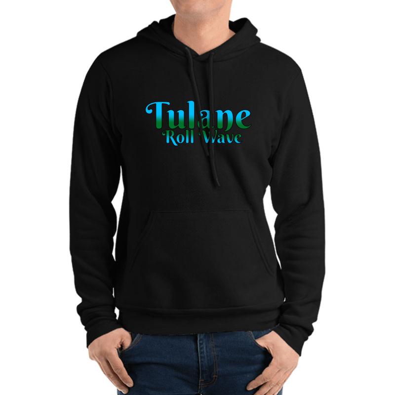 Tulane Unisex Hooded Sweatshirt Men Black