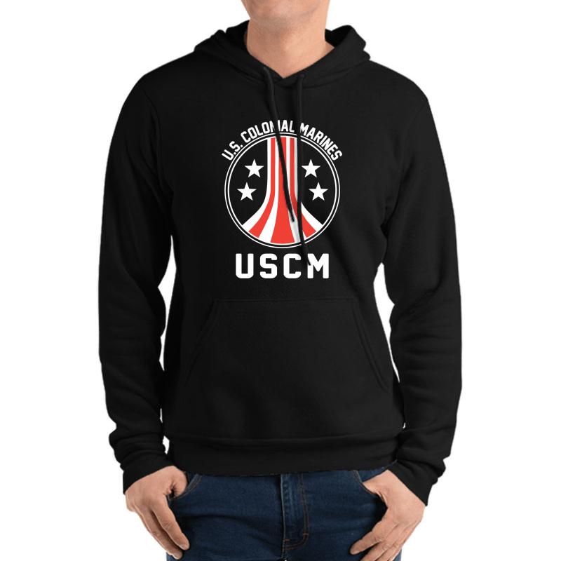 Uscm Us Colonial Marines Unisex Hooded Sweatshirt Men Black