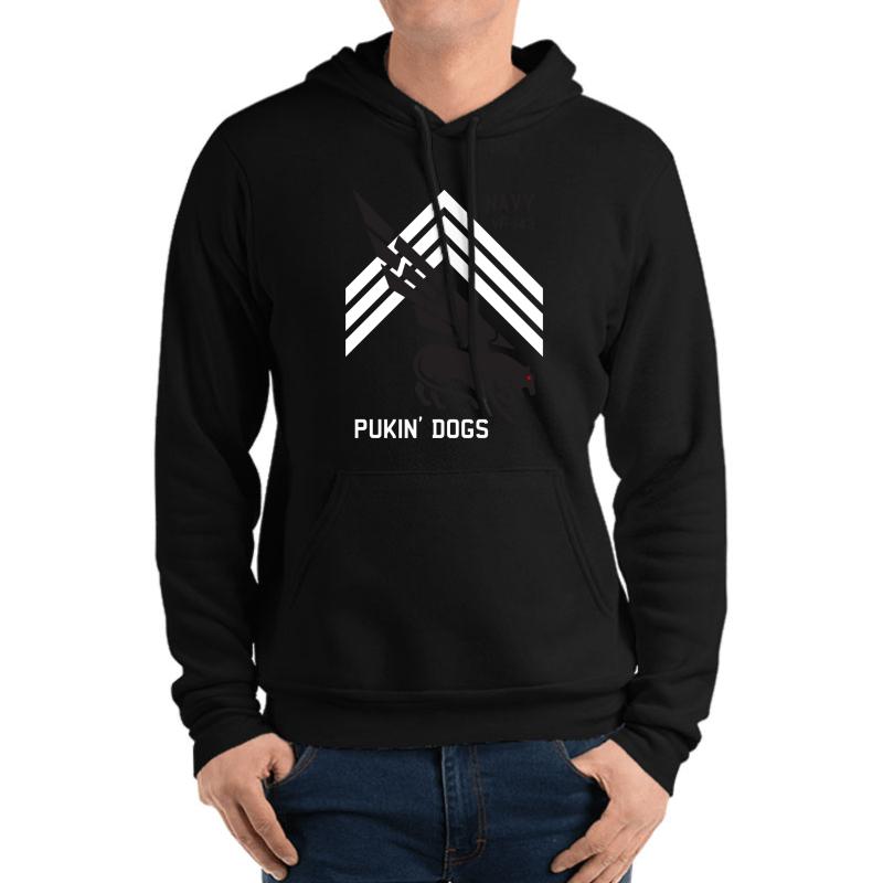 Vf-143 Pukin Dogs Sans Reproache Unisex Hooded Sweatshirt Men Black